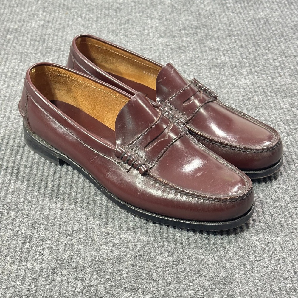 Florsheim Penny Loafers Men's 10.5 D Berkley Burgundy Leather Dress Shoes 17058
